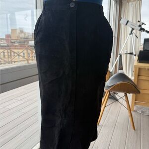 Suede Black Skirt